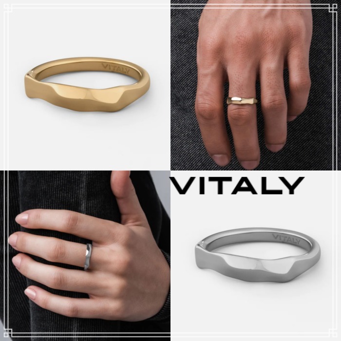 【Vitaly】Dent メタル ヤード スリム リング 2色