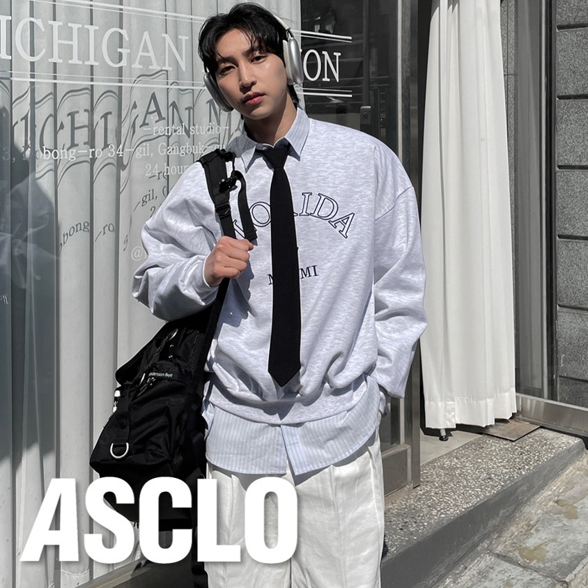 スウェット・トレーナー ASCLO Florida Double Sweat Shirt (4color)