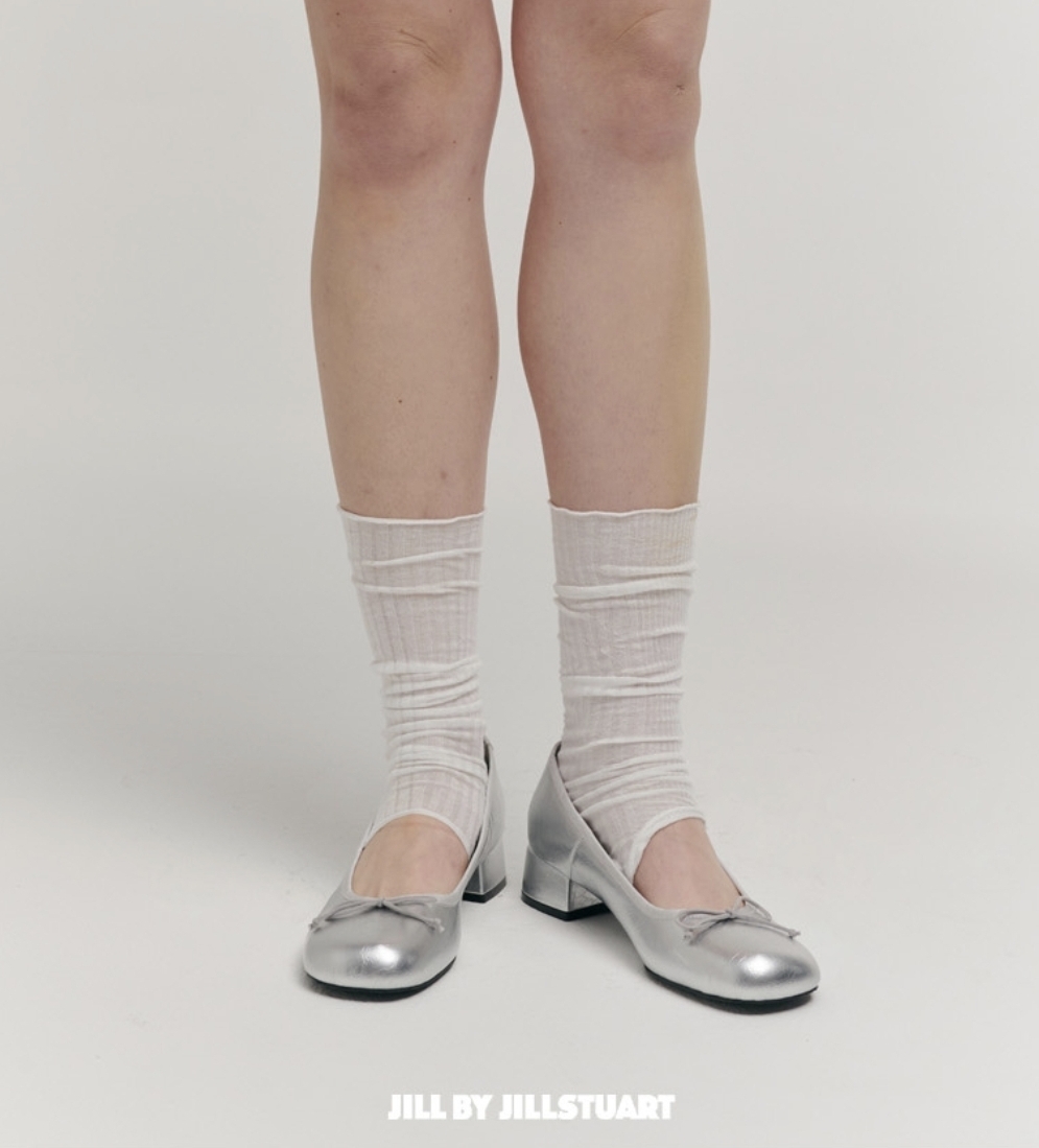 パンプス JILLSTUART [LAUREN] ROUND TOE LEATHER FLAT SHOES JILLSTUART [LAUREN] ROUND TOE LEATHER FLAT SHOES Ω パンプス