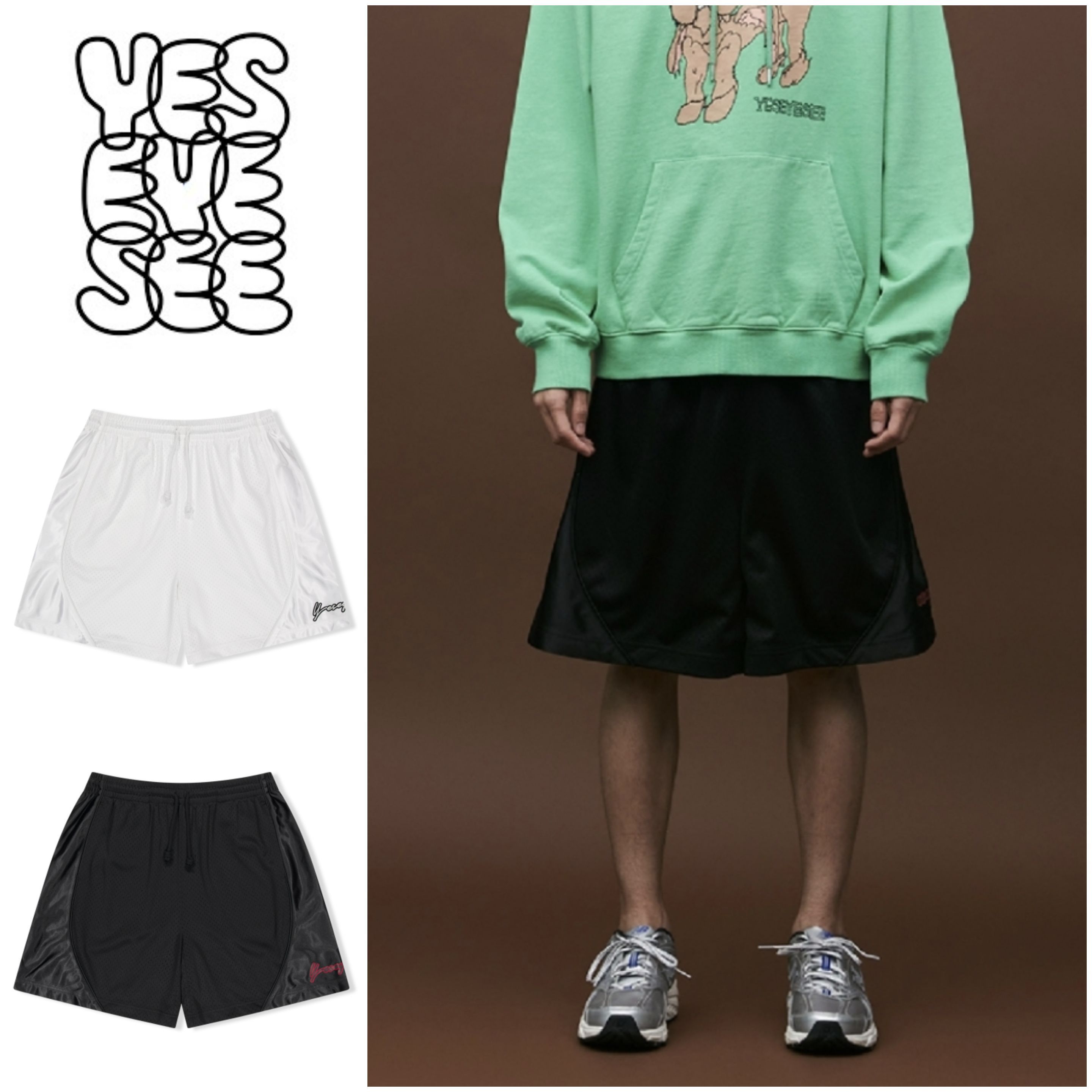 さらに100円引き◆YESEYESEE◆ST Football Satin Shorts