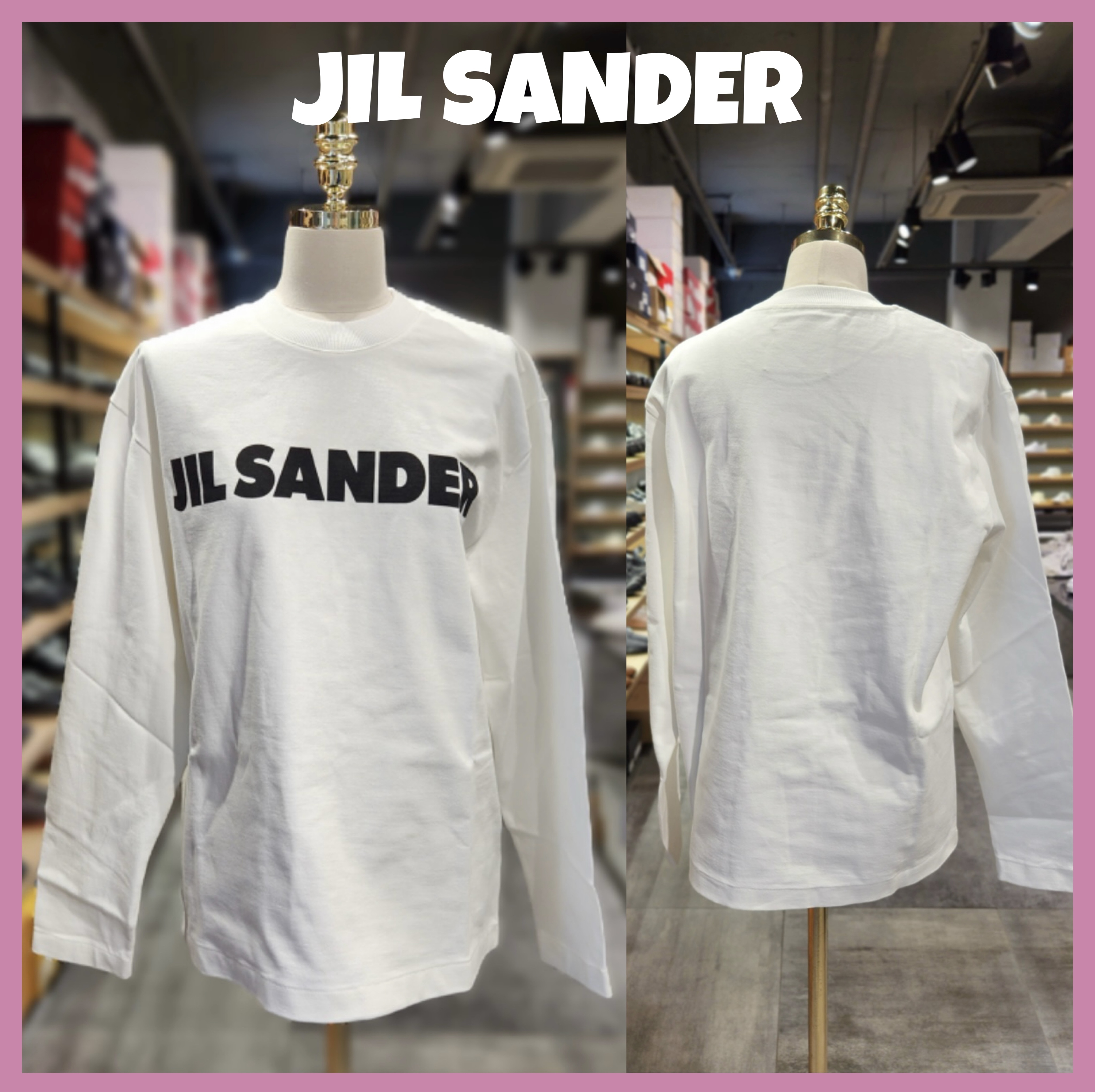 【関税込み】 ☆Jil Sander☆ ロゴ プリント 長袖 Tシャツ