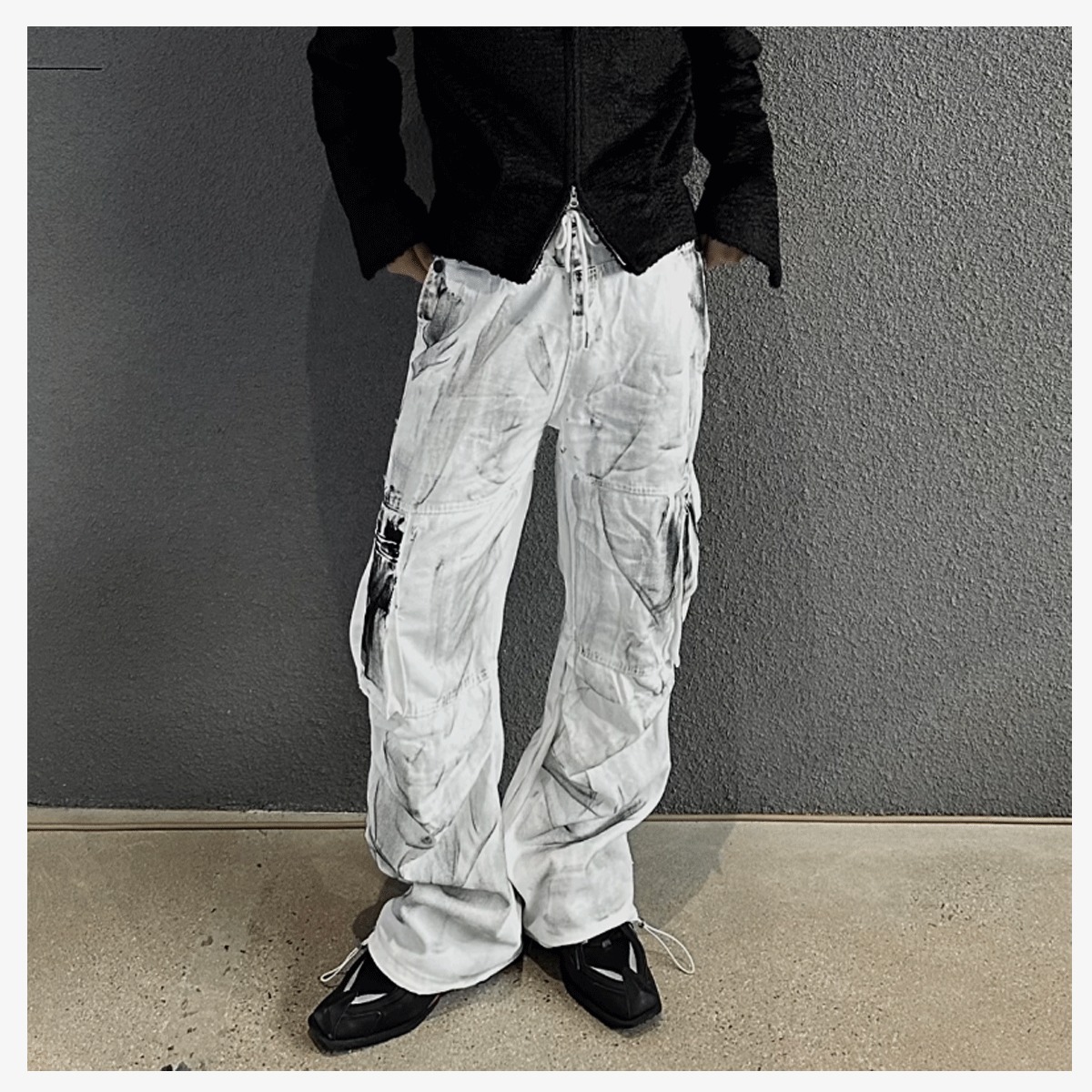カーゴパンツ ICHIVAN DIRTY WASHING PARIS SUIT CARGO PANTS 4TR321