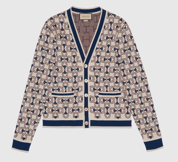 GUCCI《ホースビット コットン カーディガン》ベージュ 直営 GUCCI《ホースビット コットン カーディガン》ベージュ 直営