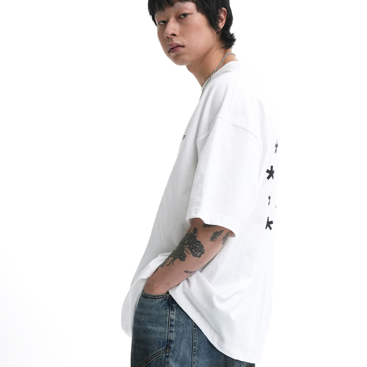 ★OY★ELEVEN STAR T-WHITE★正規品/韓国直送料込/ユニセックス