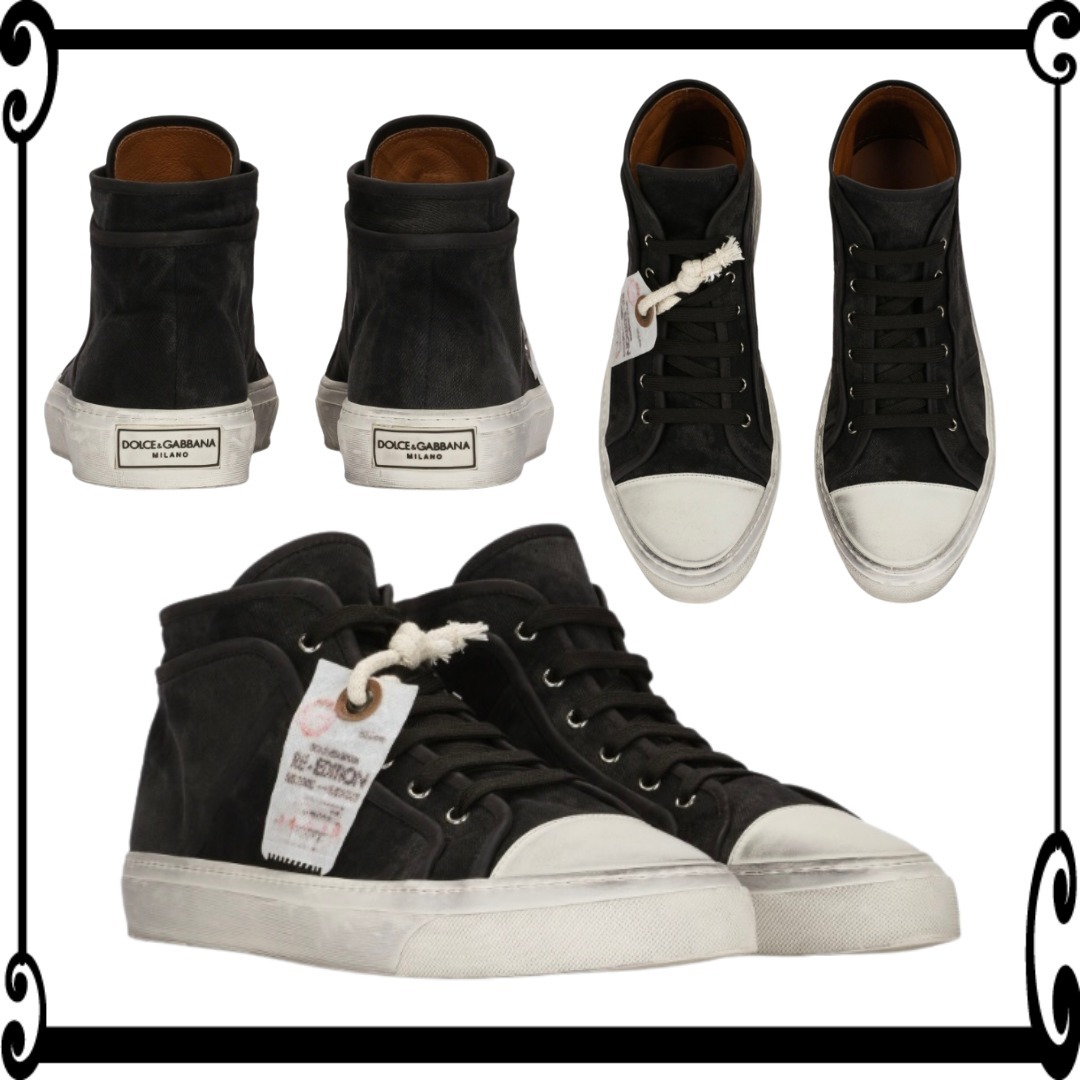 Dolce&Gabbana ミッドトップスニーカー DGロゴ ヴィンテージ