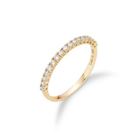 【HYERES LOR】24SS★ Diamond 14K 1.5MM HALF Eternity Ring