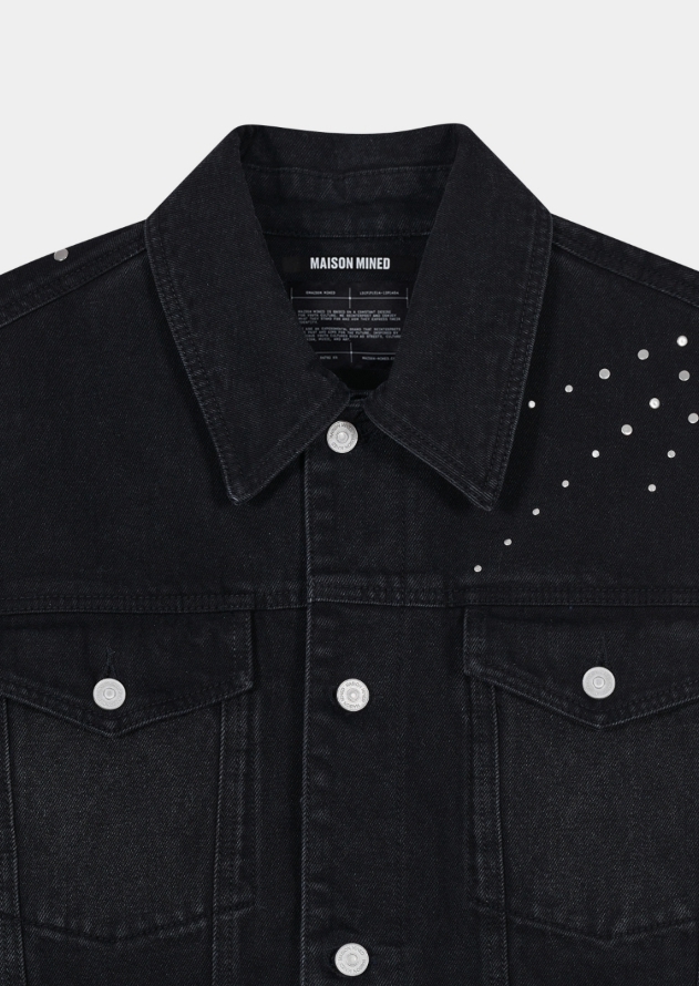 【MAISON MINED】24SS★ SCATTER STUD DENIM TRUCKER MAISON MINED】24SS☆ SCATTER STUD DENIM TRUCKER (MAISON