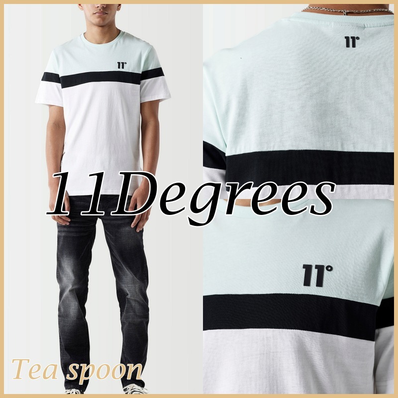 11Degrees◆カラーブロック 半袖 トリプルパネルTシャツ 送料込