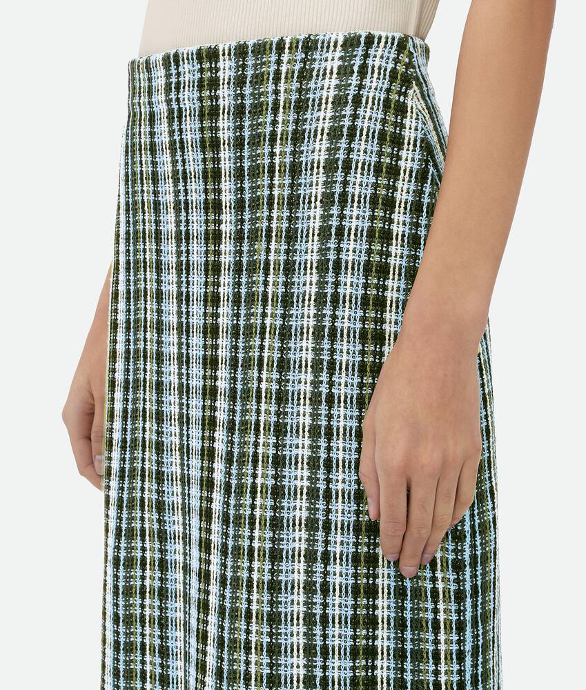 24SS【BOTTEGA VENETA】コットン ビスコース チェック スカート ボッテガヴェネタ コットン ビスコース チェック スカート ボトムス