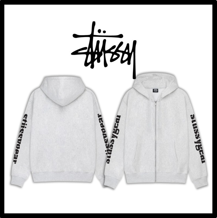 ★送料・関税込★STUSSY★GEAR ZIP HOODIE★ASH HEATHER