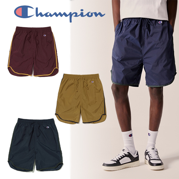 【CHAMPION】配色ラインレトロスポーツショーツ★送料・関税込