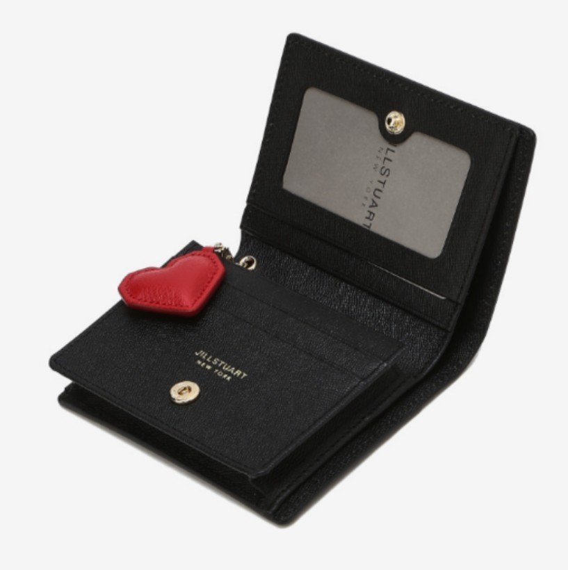 JILLSTUART] HEART CHARM HALF WALLETハート財布