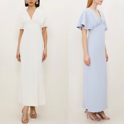 安心追跡【KAREN MILLEN】コットン スクエアネック マキシドレス マキシ丈 Karen Millen(カレンミレン) ワンピース(レディース