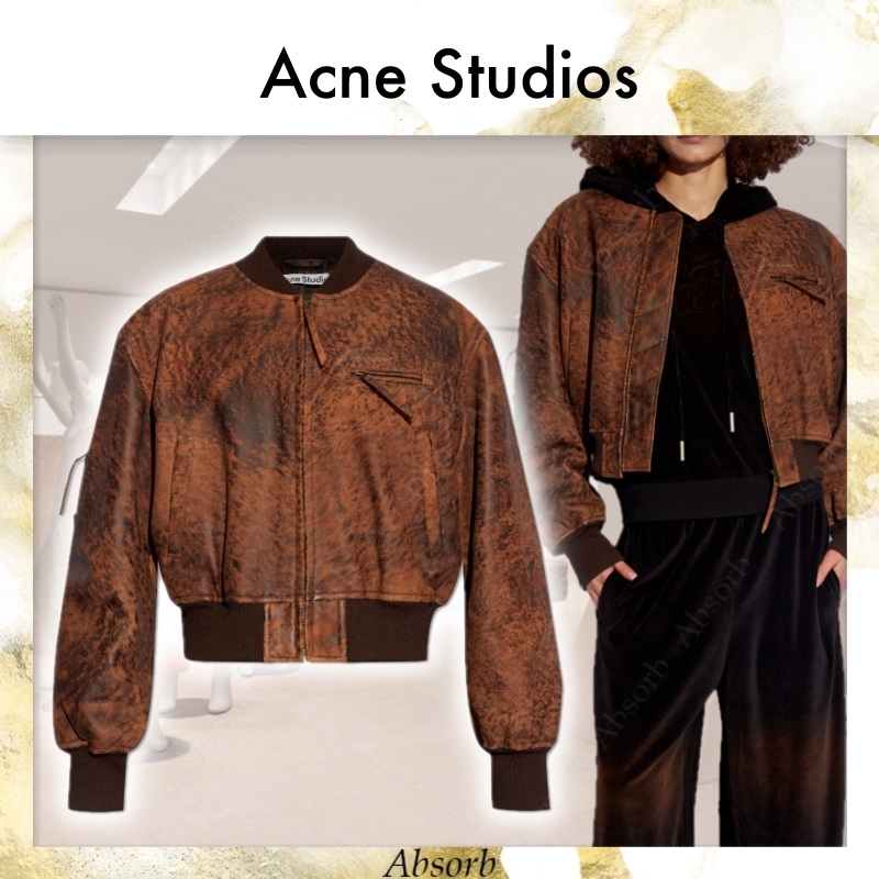 【24SS NEW】Acne Studios_women / レザー ボンバージャケット