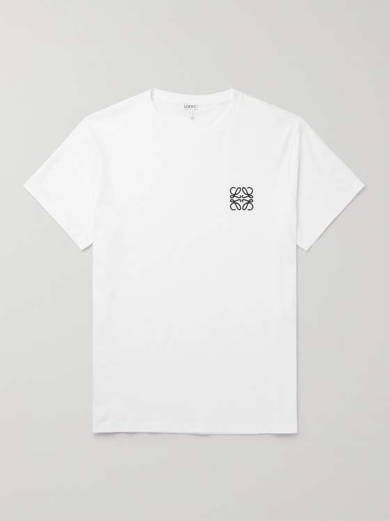 《快適な着心地》【LOEWE】ロゴ刺繍コットンジャージーTシャツ