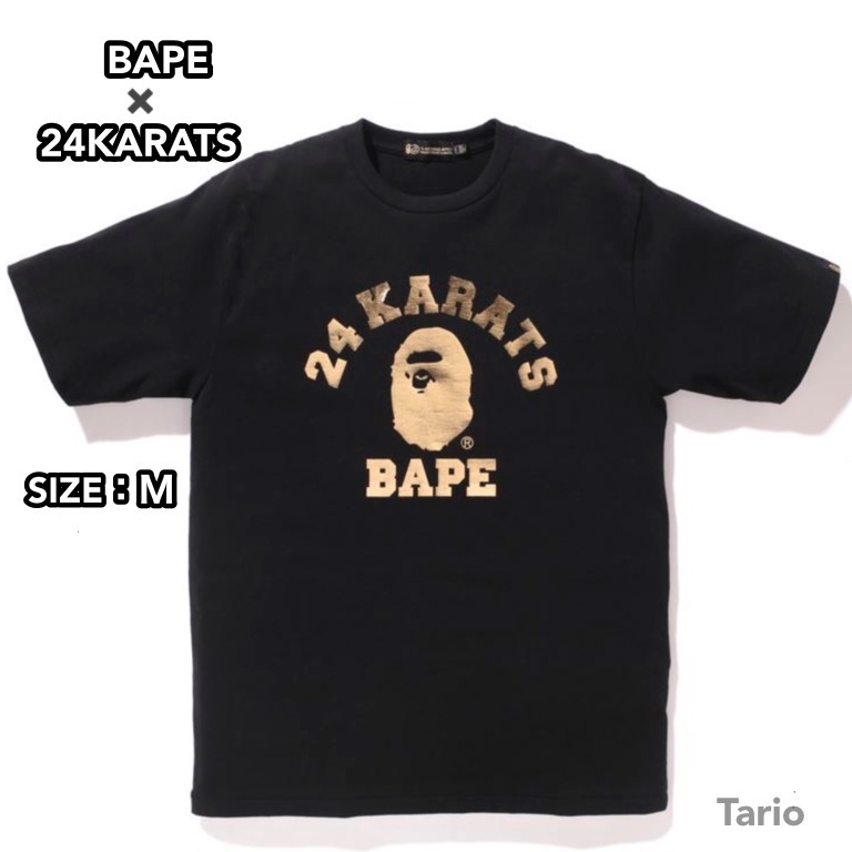 A BATHING APE(エイプ) x 24karats COLLEGE TEE コラボTシャツ M