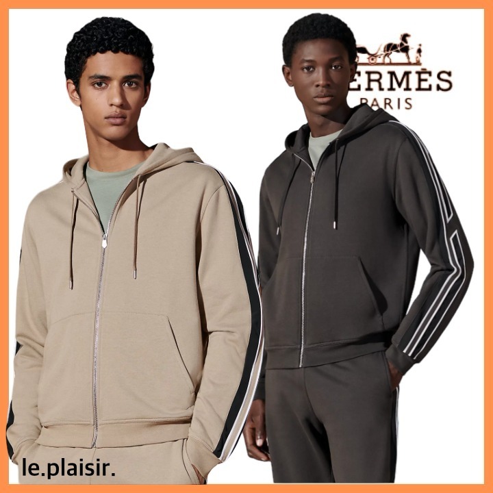 【着心地の良さが最高♪】HERMES★ジップ・パーカ《ランH》