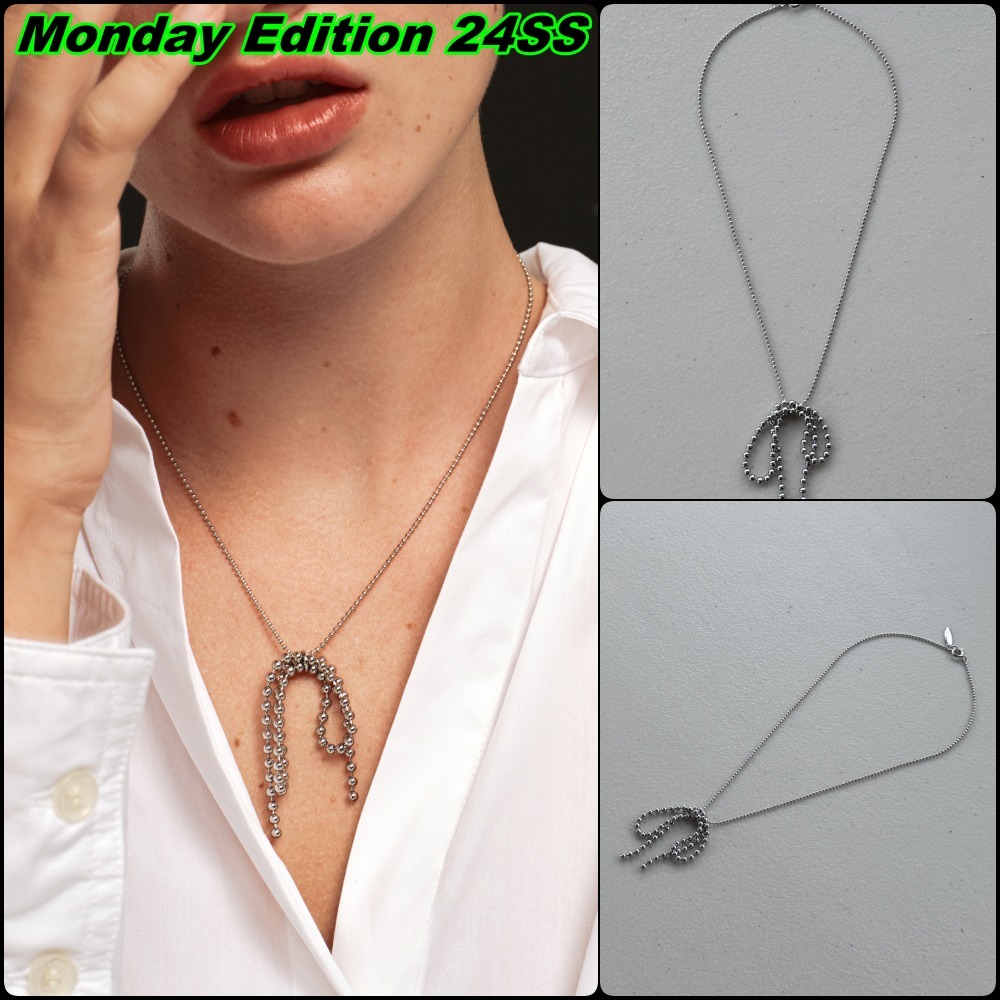 【Monday Edition】24SS BALL CHAIN BOW NECKLACE