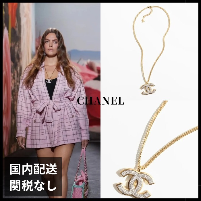 【24SS新作♪クリスタル】CHANEL ロング ペンダント ネックレス