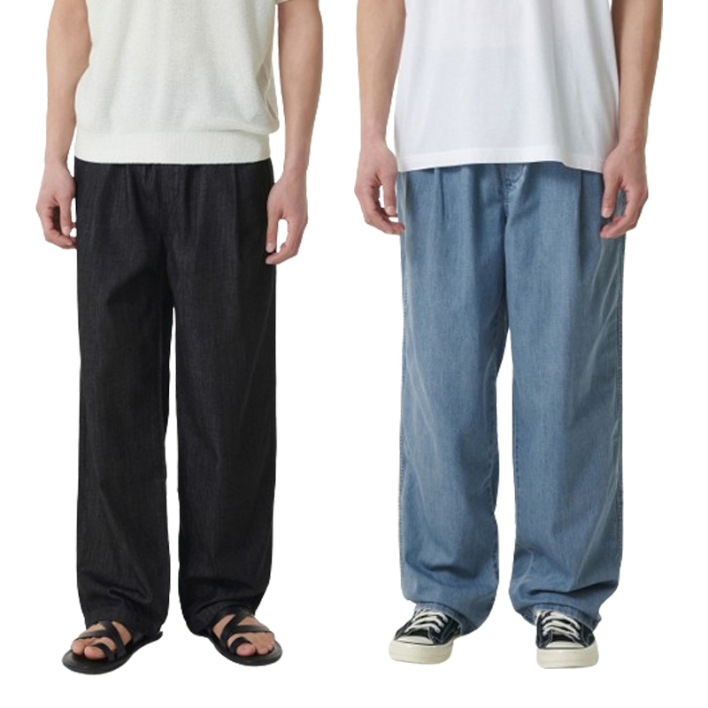 MUSINSA STANDARD MEN'S_ワンタックワイドデニムパンツ_4色