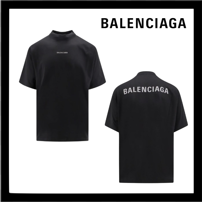 新着 関税送料込み BALENCIAGA ロゴ ハイネック T シャツ