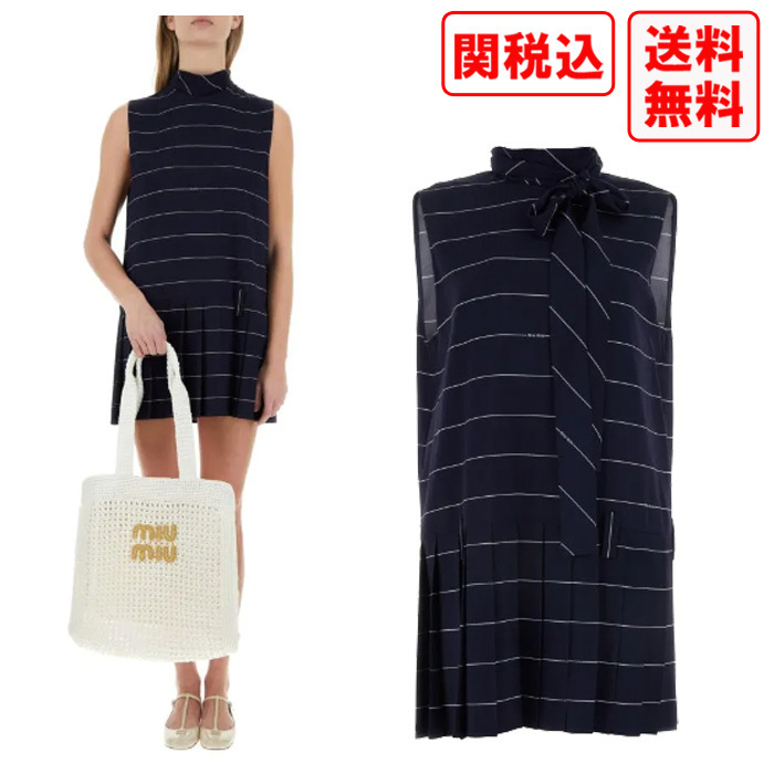 関税・送料込 MIU MIU Embroidered sable mini ドレス