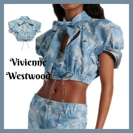 Vivienne Westwood Shirts & Blouses Casual Style Street Style Plain Cotton Short Sleeves