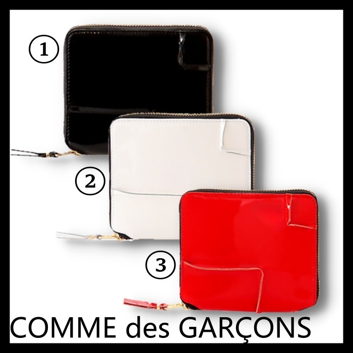 Wallet COMME des GARCONS リバースド ヘム 二つ折りジップ財布