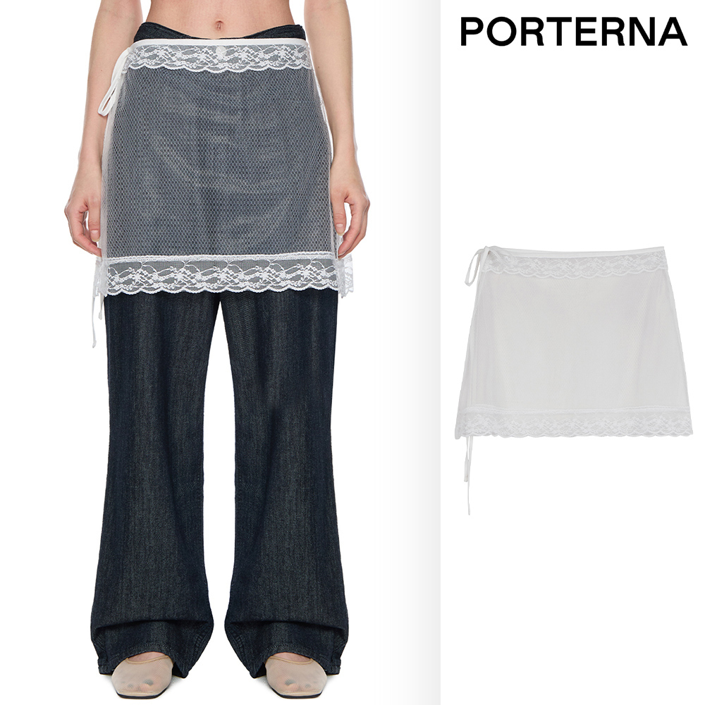 【PORTERNA】Flon lace short skirt