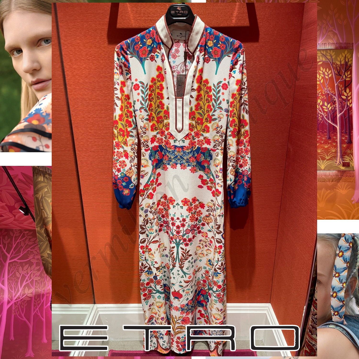 ETRO フラワー プリント ワンピース マルチカラー