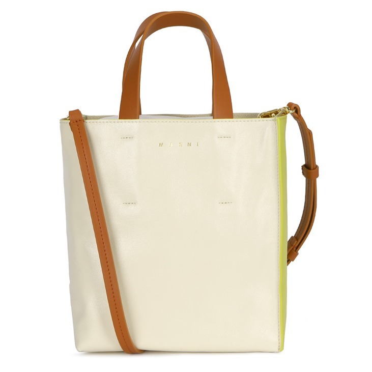 追跡あり★MARNI★レザー製 MUSEO ソフトミニバッグ バイカラー