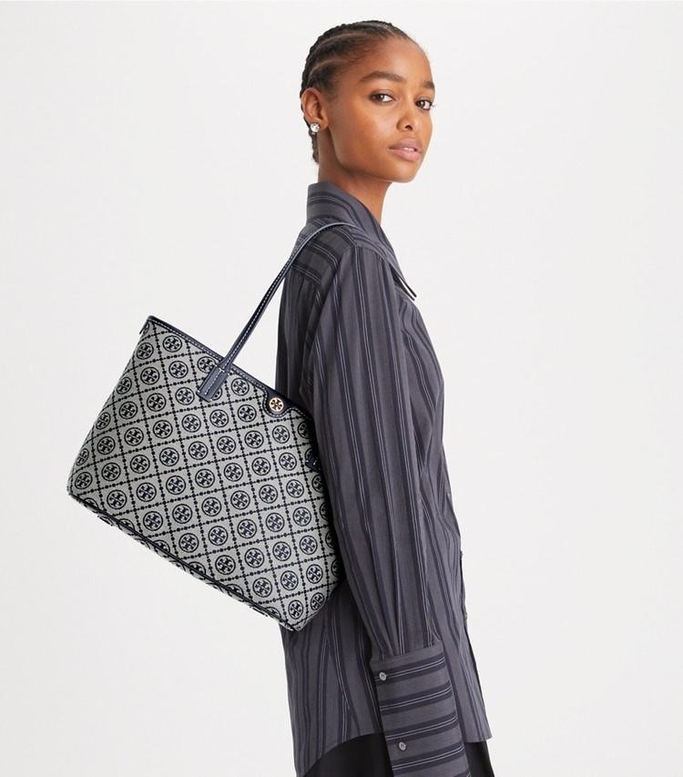Tory Burch】Tモノグラム スモールジップトート (Tory Burch