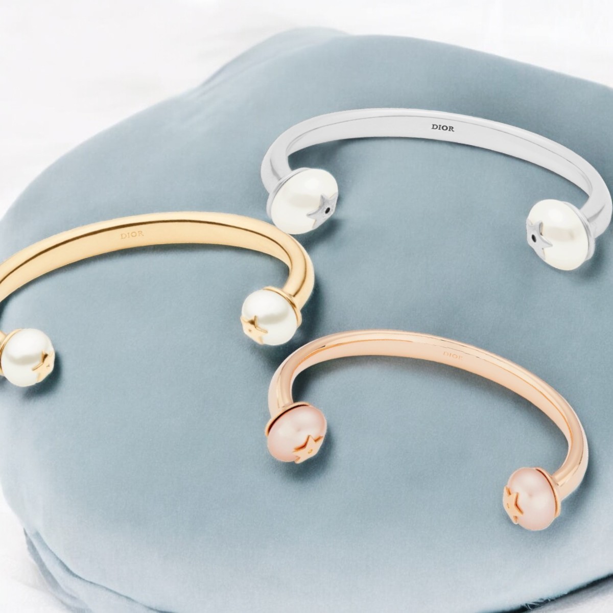 【DIOR】ディオール パール トライバル バングル