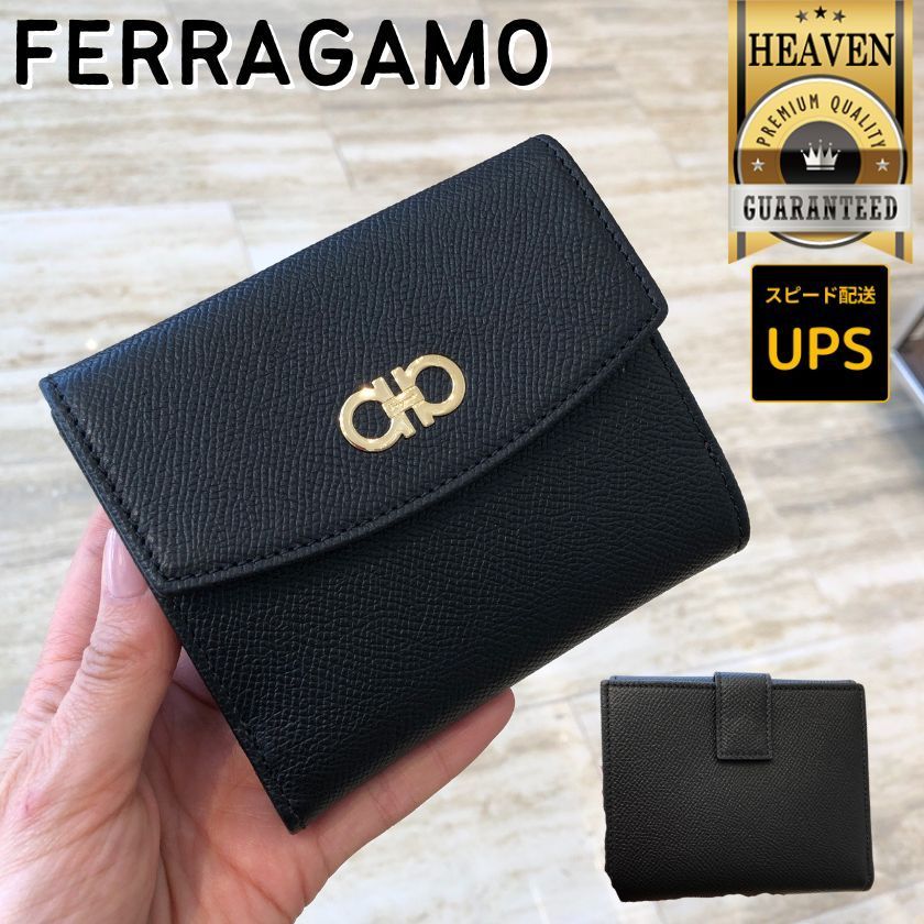 6万取引突破★UPS速達便利用！【FERRAGAMO】ガンチーニ 財布