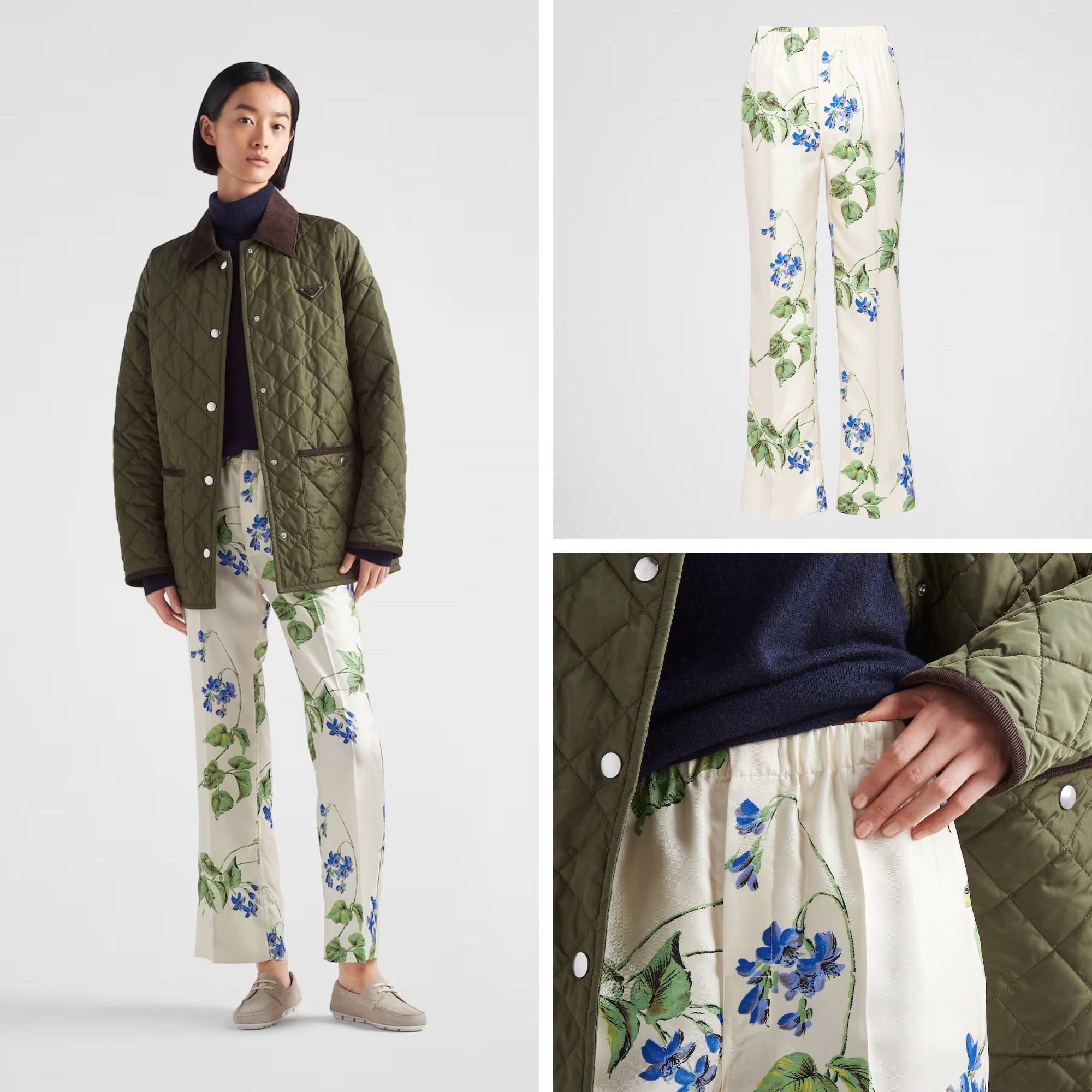 《送料無料》PRADA Printed twill pants