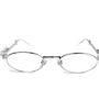 U LAN メガネ 【U LAN】Geek Chic Cubic Silver Frame Round Glasses(2)