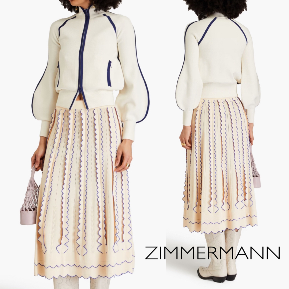 ツートーン★ストレッチニット★スカート★ ZIMMERMANN