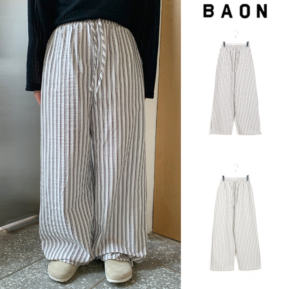 【BAON】Roizen Stripe Banding Pants