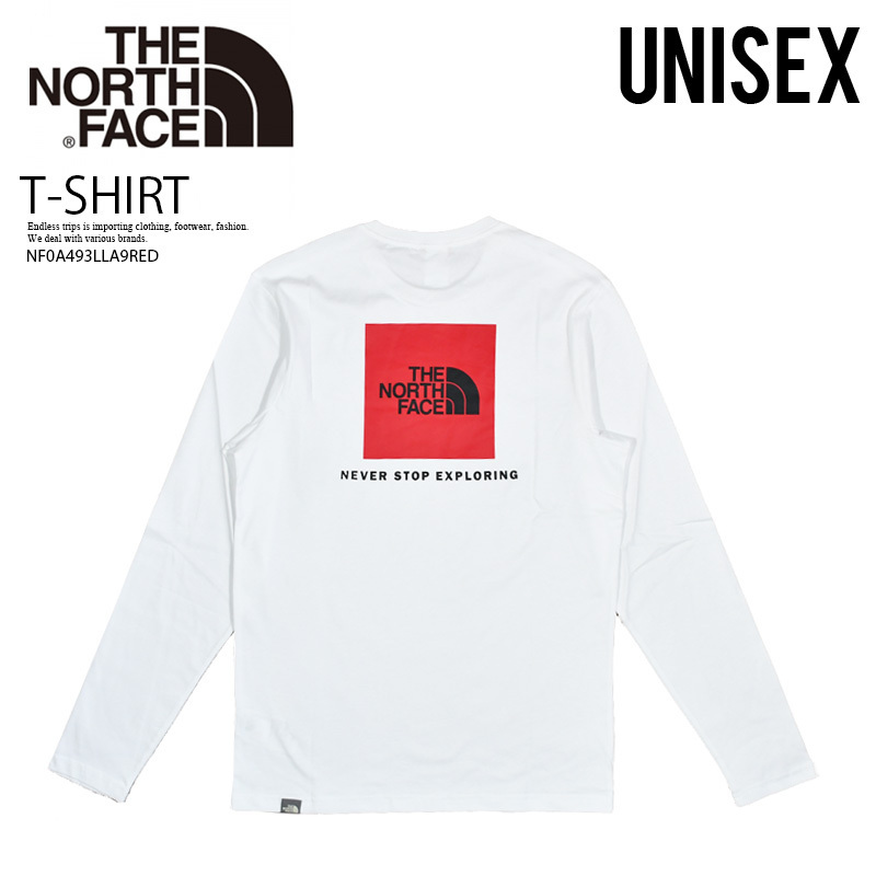 THE NORTH FACE★LONG SLEEVE RED BOX T-SHIRT★NF0A493LLA9RED