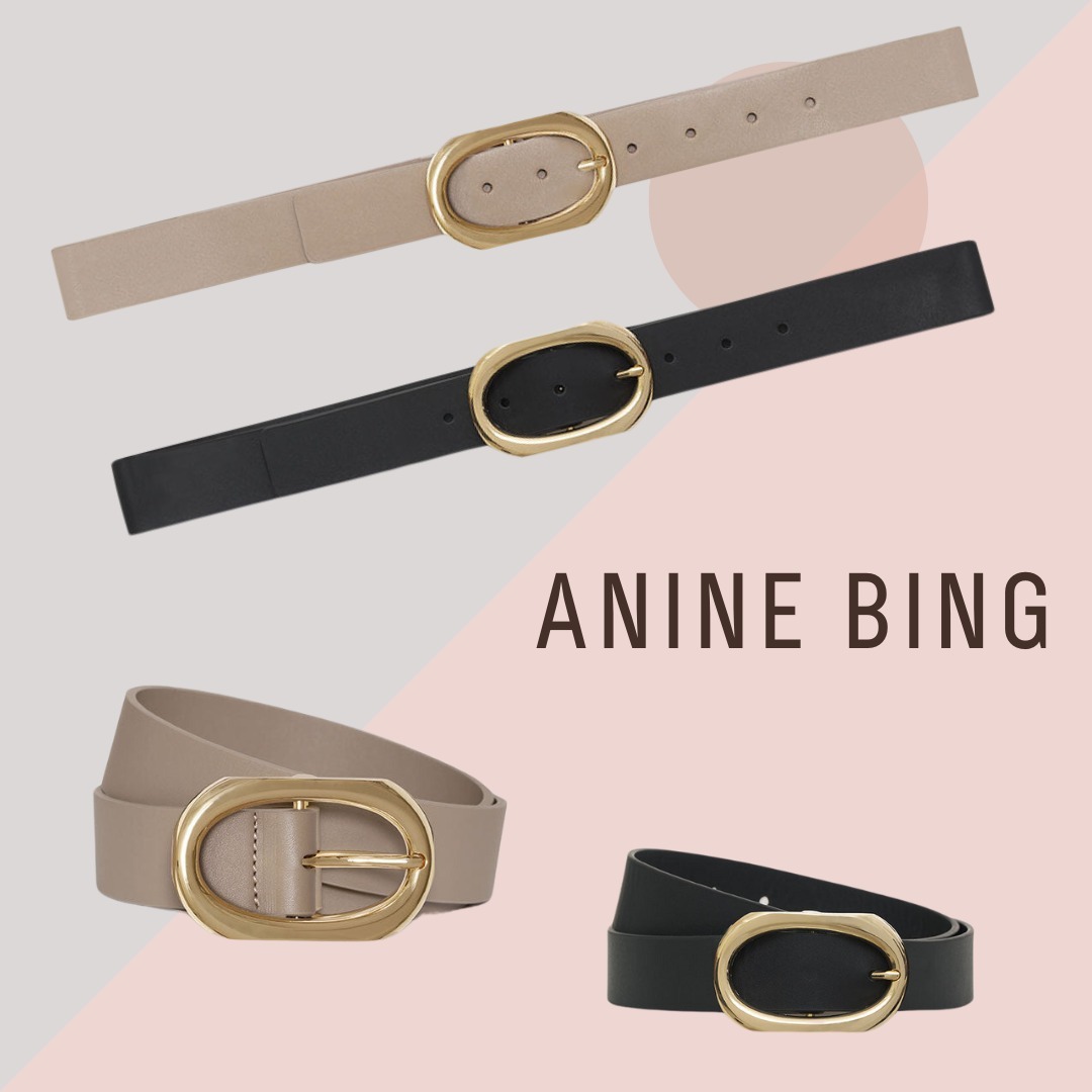 シンプル＆モダン【ANINE BING】デイリーユース☆牛革 ベルト