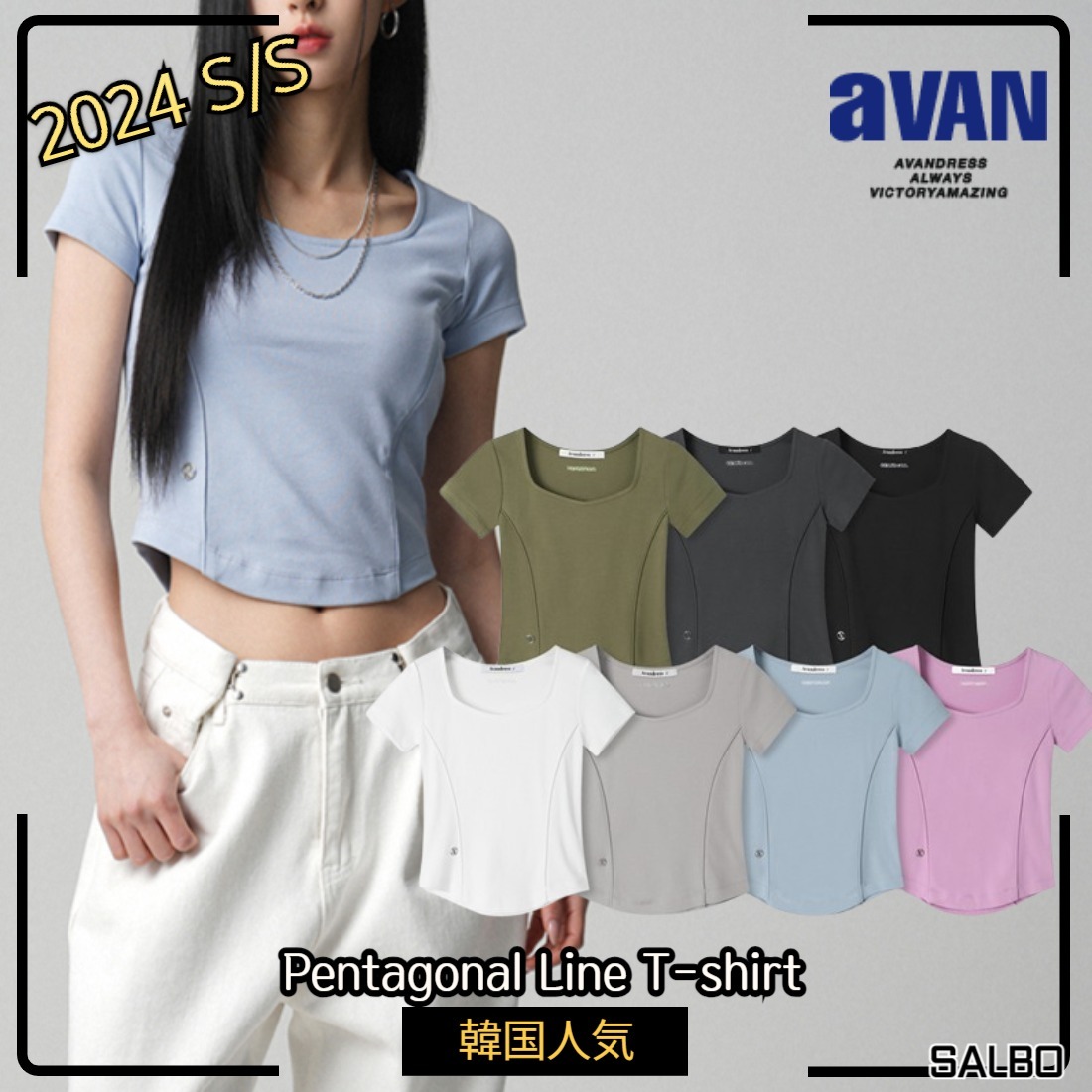 [AVANDRESS] ★24SS★ Pentagonal Line T-shirt