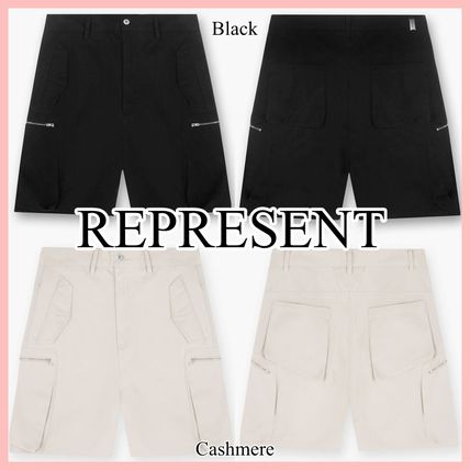 REPRESENT More Shorts Unisex Street Style Plain Logo Skater Style Shorts