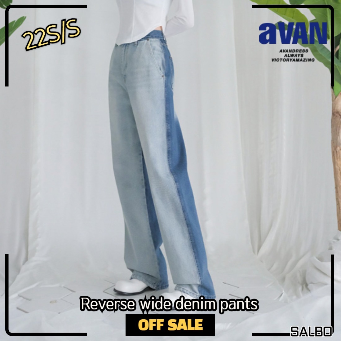 [AVANDRESS] ★SALE★Reverse wide denim pants