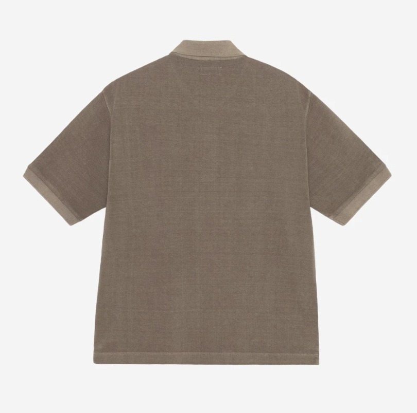 ☆関税込☆STUSSY☆Stussy Pigment Dyed Pique Polo Taupe