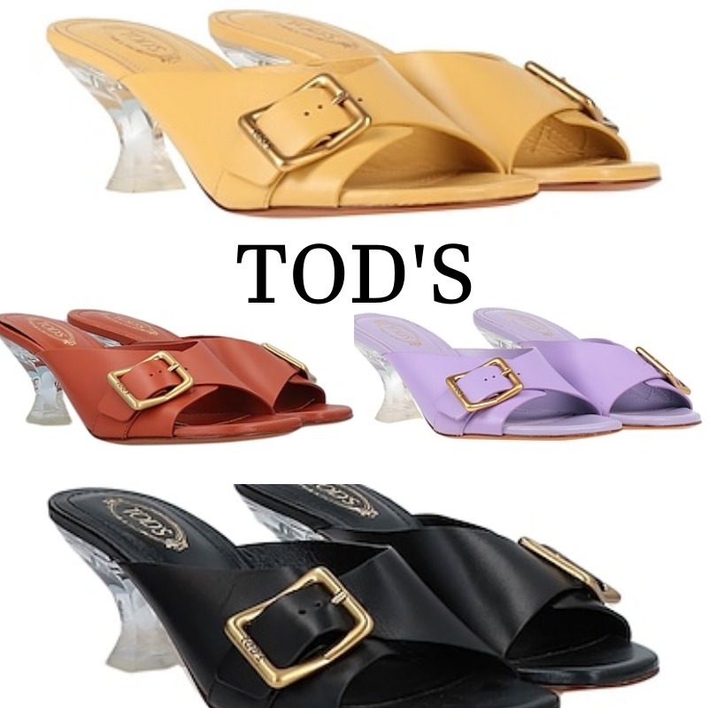 TOD`S 砂時計型ヒール スライドサンダル 送関込