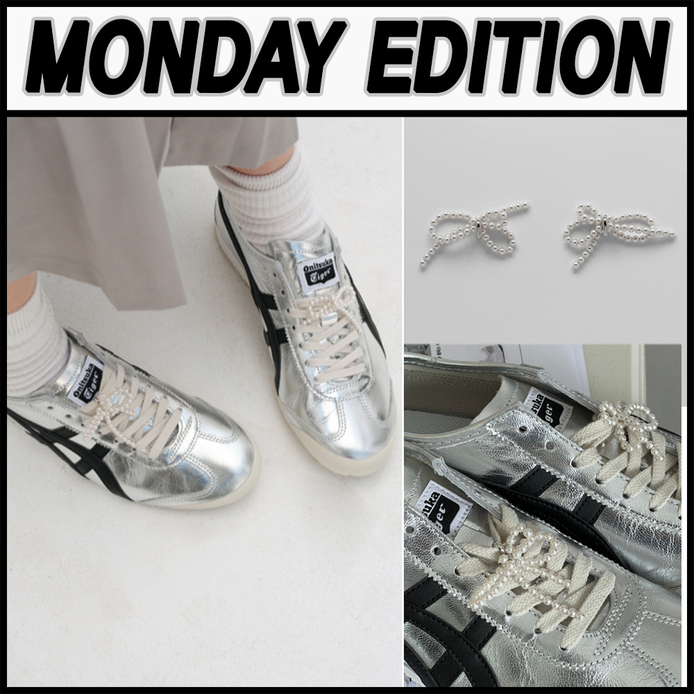 MONDAY EIDITION★Petite Pearl Tassel Shoelace Charms(set)★