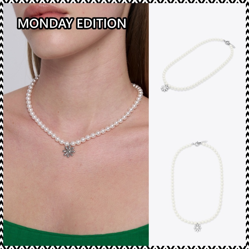 《MONDAY EDITION》 DAISY AND PEARL NECKLACE (6MM)