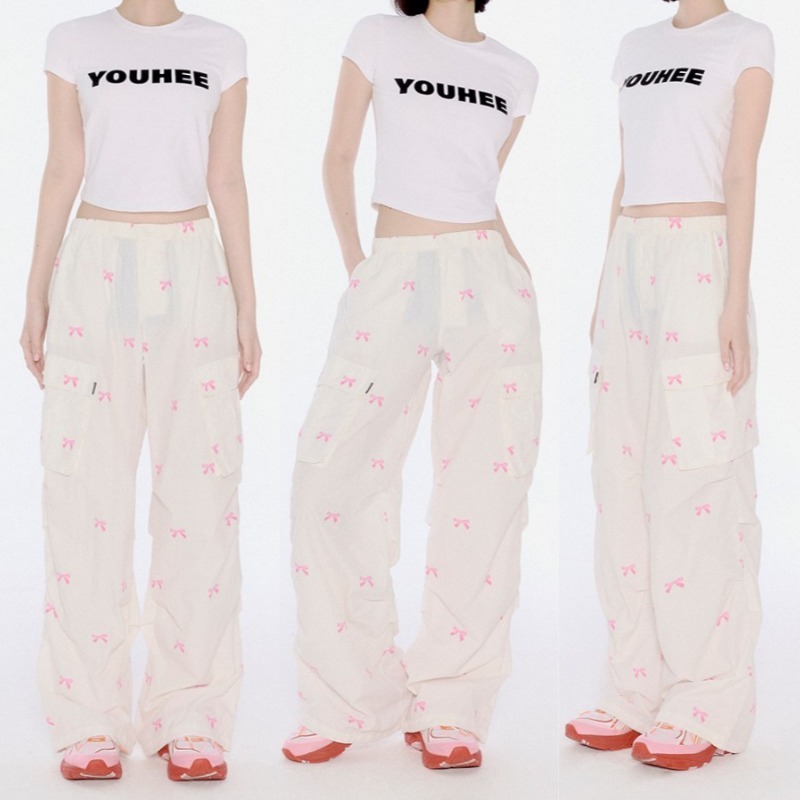[YOUHEE] RIBBON CARGO PANTS カーゴパンツ