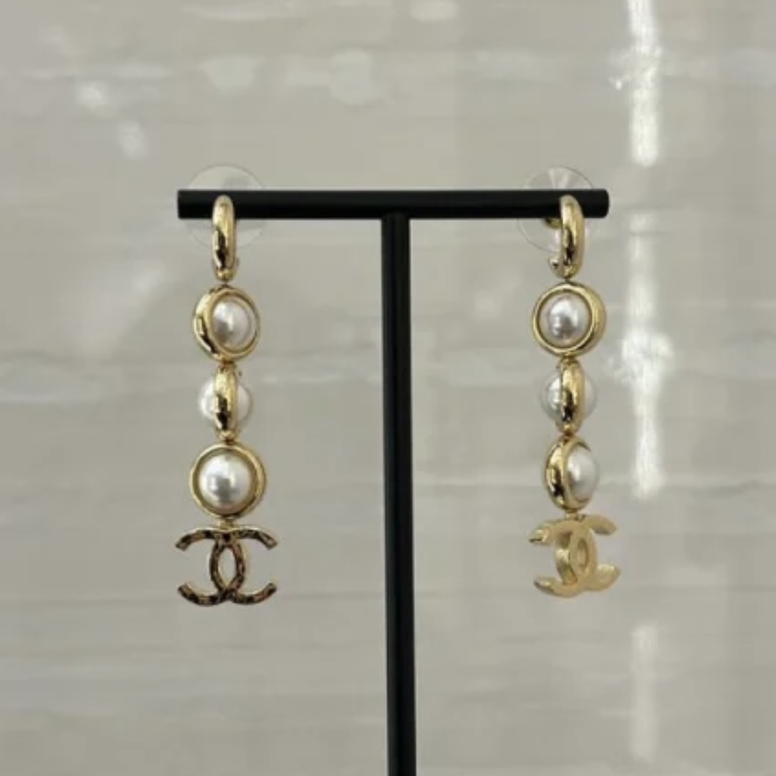 【耳元を品よくお洒落に飾ってくれる☆】CHANEL ピアス パール