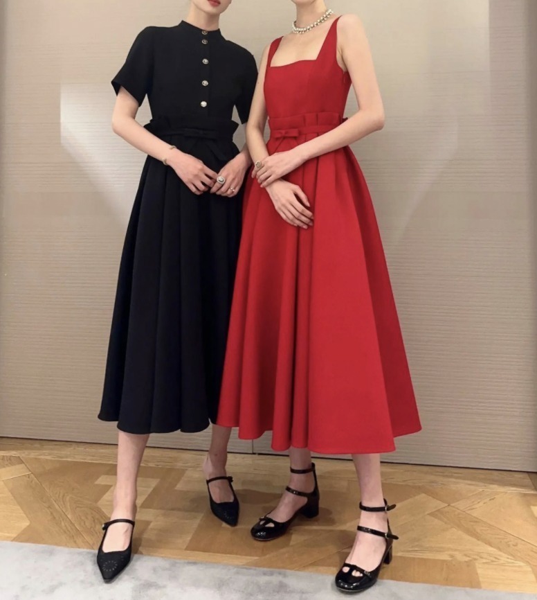DIOR】セール！23SS ウール/シルク CD ボタン シャツドレス